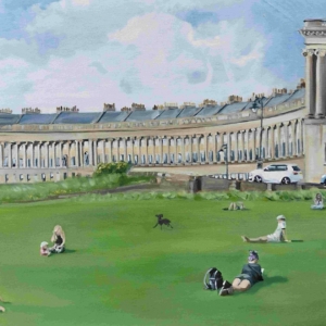 The Royal Crescent "Bridgerton End" - by Charles L.W. Minty