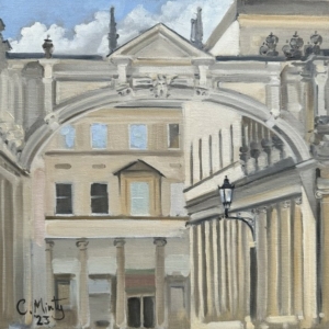 Painting of York Street in Bath - by Charles L.W. Minty